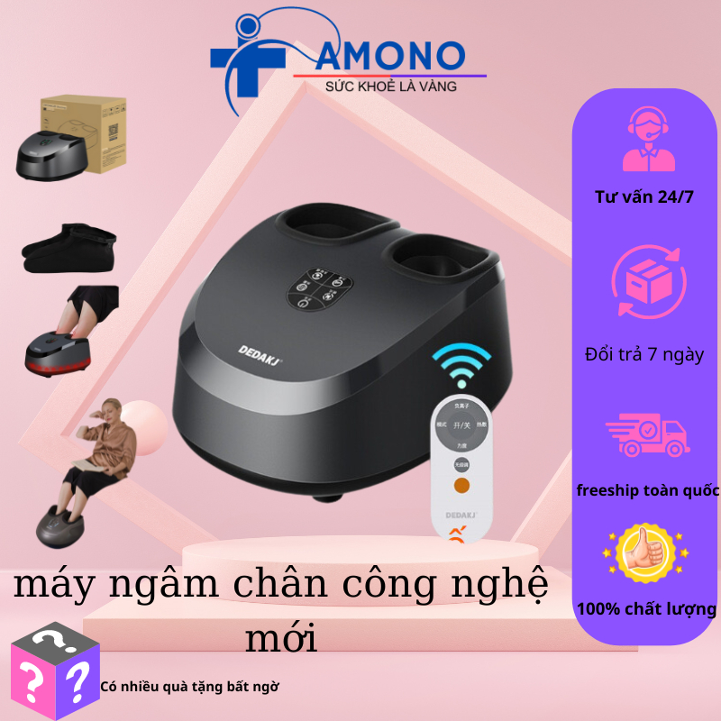 Máy Massage Chân Nhiệt Hồng Ngoại, Bi Lăn Và Túi Khí Xoa Bóp Bàn Chân Giảm Đau Nhức,công nghệ đến từ Đức-AMONO