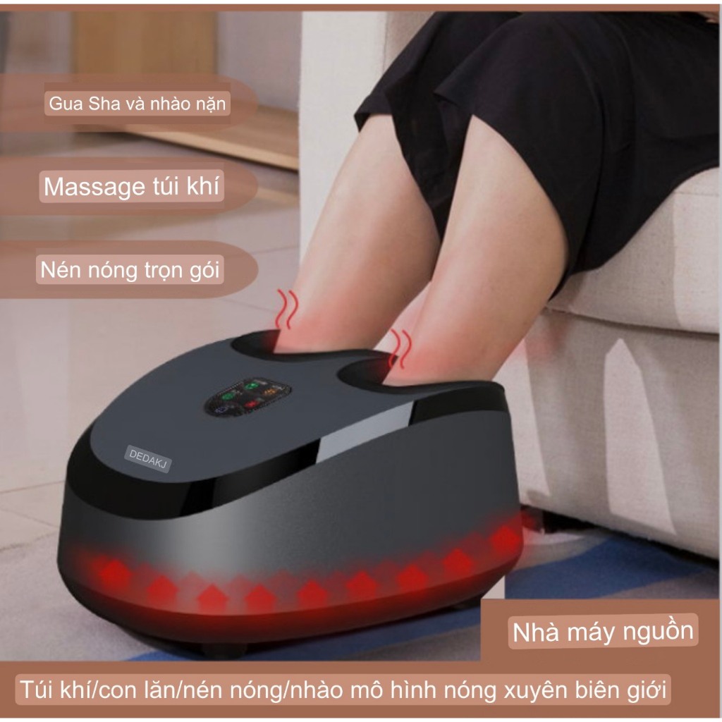 Máy Massage Chân Nhiệt Hồng Ngoại, Bi Lăn Và Túi Khí Xoa Bóp Bàn Chân Giảm Đau Nhức,công nghệ đến từ Đức-AMONO