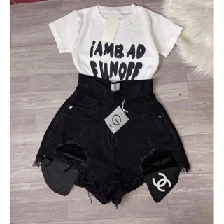 [ Rẻ vô địch ] Set bộ áo croptop mix quần đùi jean - Chan neo