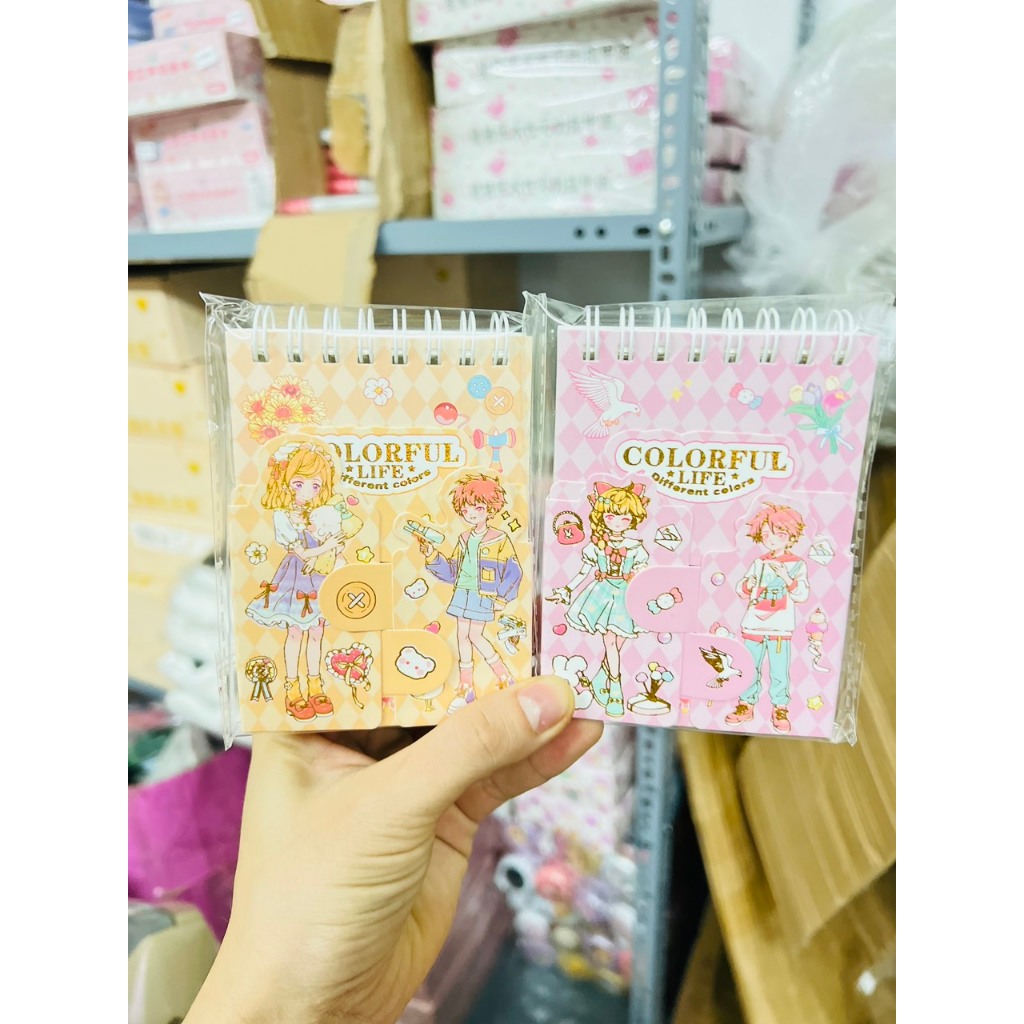 Sổ lò xo bìa dễ thương hình do shop chụp tại kho - shop Liam