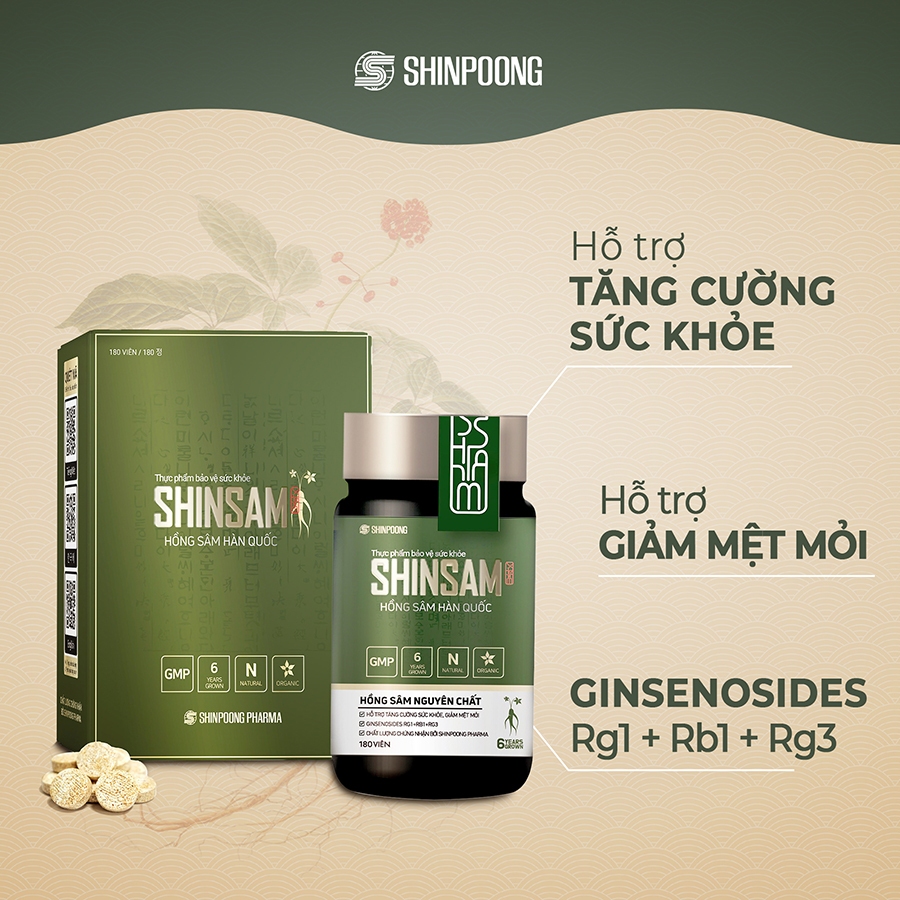 Combo 03 Hộp Hồng Sâm 6 Năm Hàn Quốc Shinsam - Tăng Cường Sức Khoẻ, bổ sung năng lượng, sức đề kháng SHINPOONG (30v)
