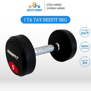 Tạ tay cao su Reefit 5kg Tạ Phòng Tập màu đen