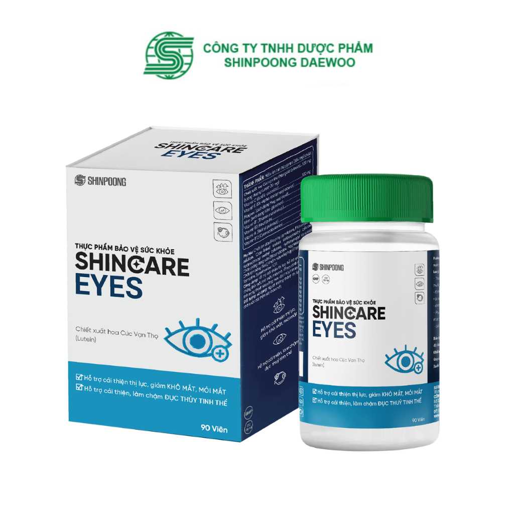 SHINCARE EYES - Hỗ trợ cải thiện thị lực, giảm triệu chứng khô mắt, mỏi mắt, nhìn mờ - SHINPOONG (Hộp 90 viên)