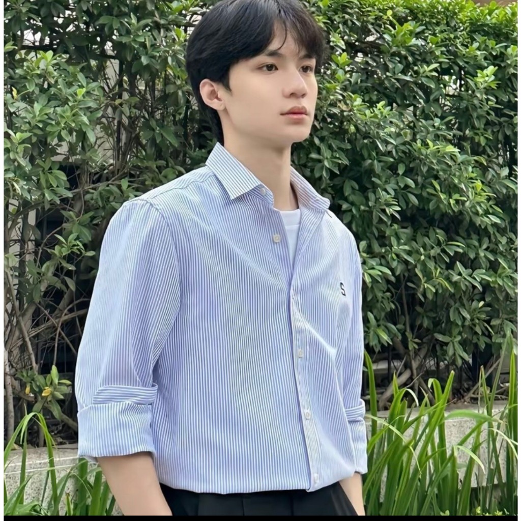 Áo sơ mi SilenceStandard Premium Oxford Logo S Nam -nữ Blue size M