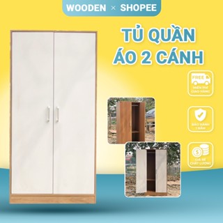 Tủ quần áo tủ để đựng xêp treo quần áo gỗ lắp ghép có móc treo trẻ em cho bé mini nhỏ gọn mdf tủ đồ quần áo 2 cánh đa nă