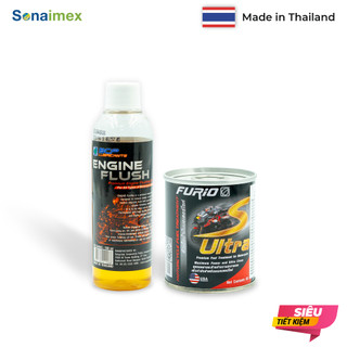 Combo Súc Động Cơ BCP Thái Lan 100mL+Vệ Sinh Buồng Đốt Kim Phun Bình Xăng Xe Máy S-Ultra 60mL