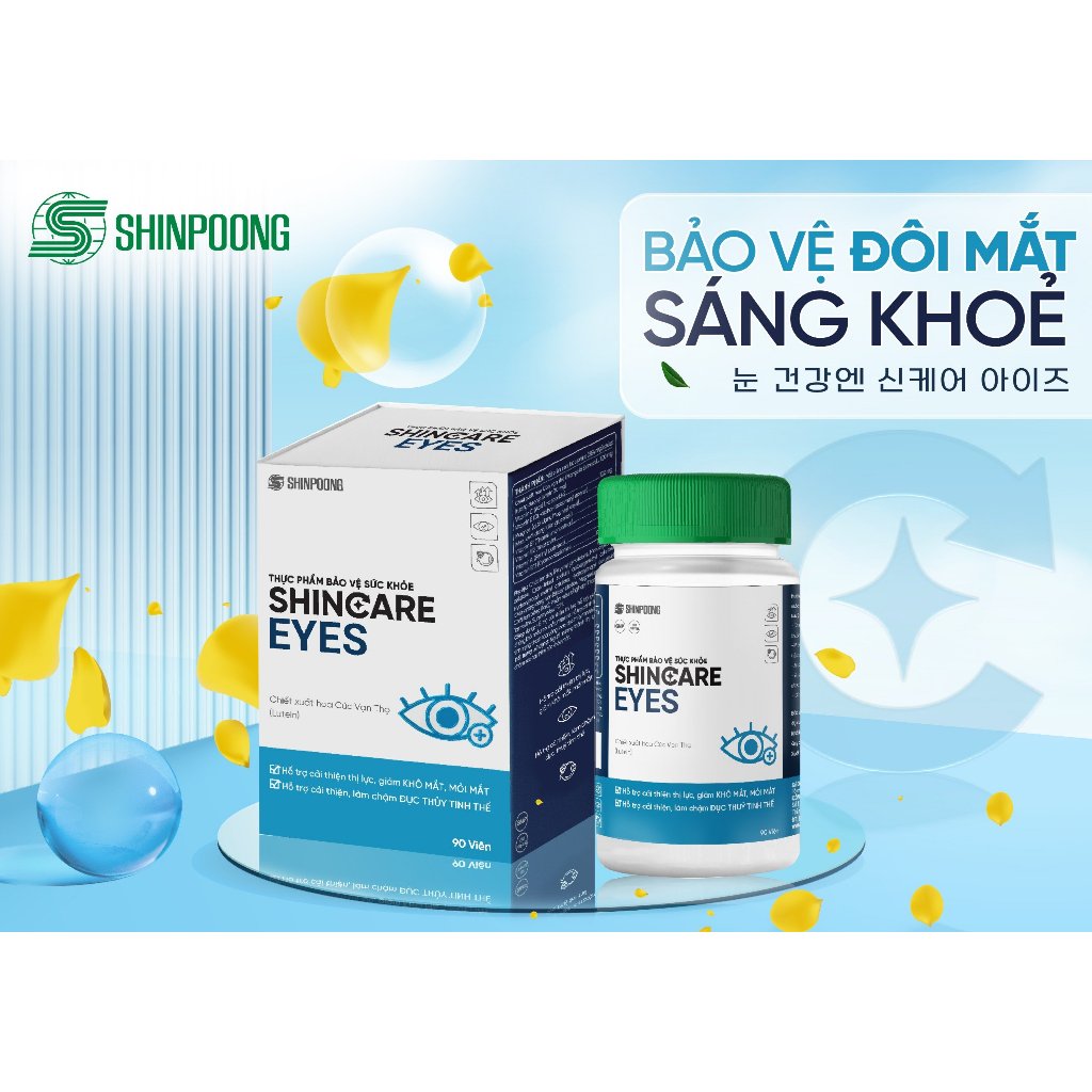Viên uống Hỗ trợ cải thiện thị lực, giảm các triệu chứng khô mắt, mỏi mắt - Shinpoong Shincare Eyes