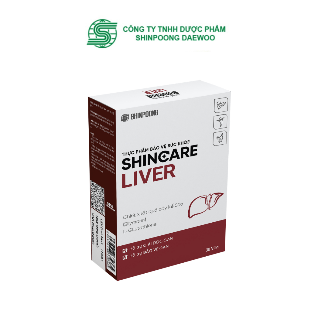 Viên uống SHINCARE LIVER (SHINPOONG) - Hỗ trợ giải độc gan, tăng cường chức năng gan - Hộp 30 viên