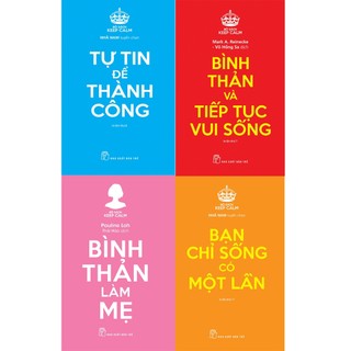 Sách tuyển tập keep calm - bạn chỉ sống một lần + tự tin thành công + bình thản làm mẹ + bình thản & tiếp tục vui sống.