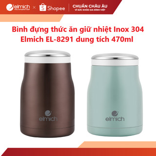  Bình đựng thức ăn giữ nhiệt Inox 304 Elmich EL-8291 dung tích 470ml ( Nhiều màu)