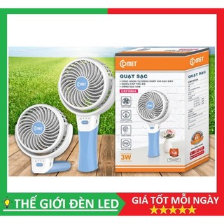 Quạt sạc cầm tay comet crf0904 cao cấp chính hãng 100%