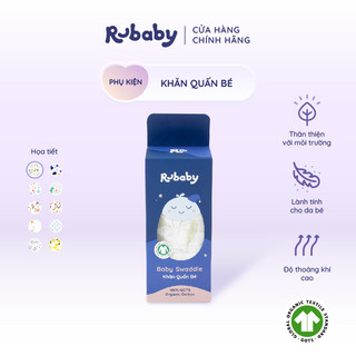 Khăn Quấn Em Bé Rubaby, Chất Liệu 100% Cotton Mềm Mại Thoáng Mát, Bảo Vệ Bé An Toàn