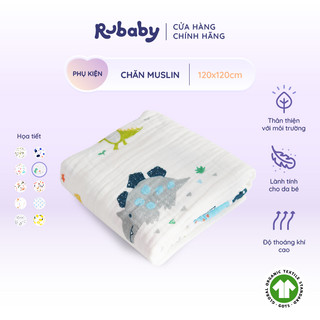 Chăn Em Bé Muslin Rubaby, Chất Liệu 100% Cotton Mềm Mại Thoáng Mát Giúp Bé Giấc Ngủ Sâu