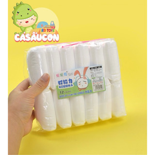 ( Đến 420 Gram ) Đất sét tự khô trắng combo 12 bịch to