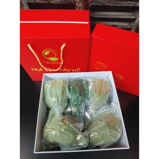 Trà Sen Tây Hồ Cao Cấp 10 búp Tươi - Hương vị Đậm Đà - Hộp Trà Tặng Sang Trọng