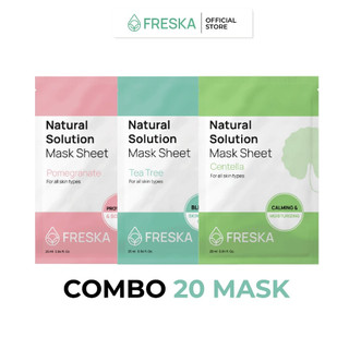  20 Miếng Mặt Nạ Giấy Freska Natural Solution Mask Sheet 25ml