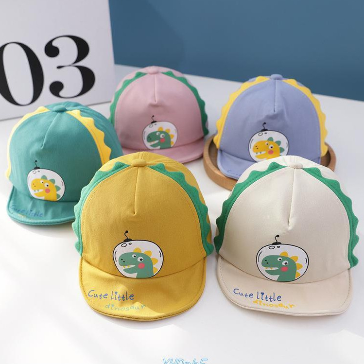 Mũ lưỡi trai cho bé trai bé gái mẫu Khủng long cute little, mũ chống nắng cho bé từ 5-24M