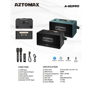 LOA HÁT BLUETOOTH 882 PRO, kèm hai míc , 2 bass 20 nhạc hay tiếng to , có  hai màu (đen -xanh),loa chất lượng