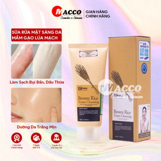 Sữa Rửa Mặt Sáng Da Hàn Quốc Mầm Gạo Lúa Mạch Benew Brown Rice Brightening 100ml