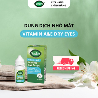 Dung dịch nhỏ mắt Vizulize Dry Eyes Vitamin A&E giảm khô mắt và kích ứng, làm dịu mắt 10ml VI0007