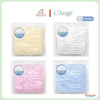 Khăn tắm vải bông L'ANGE 70x95cm, khăn tắm 6 lớp thấm hút mềm mại êm ái cho bé - Monnie Kids