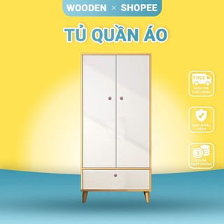 Tủ quần áo gỗ đa năng, tủ gỗ đựng quần áo lắp ghép bằng gỗ mdf, tủ đề đồ phong cách hiện đại