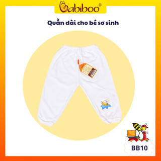 Quần dài cho bé sơ sinh BABIBOO quần dài cotton co dãn, thấm hút mồ hôi (3kg-12kg)- BB10