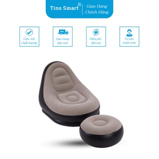 Ghế Lười Tựa Lưng Bơm Hơi Kiểu Dáng Hàn Quốc Bọc Nhung Mềm Mại Dễ Sử Dụng (GVQ Store)