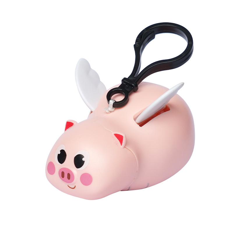 Móc khóa dây rút có cánh hình Hổ Béo Gấu Trúc, móc chìa khóa ĐÁNG YÊU The ToyLab, phụ kiện móc khóa xe dễ thương