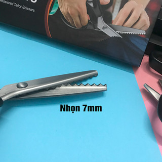 Kéo răng cưa tròn và nhọn cắt vải cắt thủ công đều được