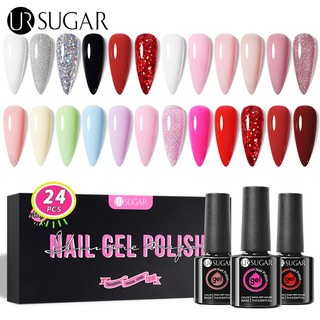 Ur sugar gel sơn móng tay bộ sơn gel sơn móng tay set 24 màu sơn móng tay gel son gel kim tuyế