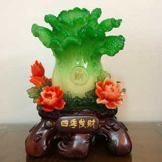 Tượng bắp cải phong thủy cao 38 dài 27 rộng 18 bắp cải phong thủy làm quà tặng khai trương để ban thần tài bàn làm việc