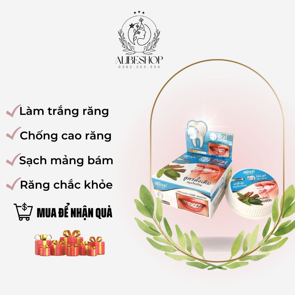 Trắng răng Derrichl làm trắng răng tẩy mảng bám cao răng thơm miệng hết hôi miệng cho người niềng răng