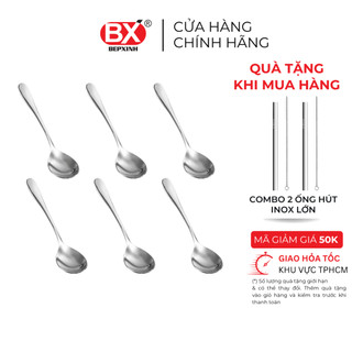 Muỗng cà phê ngắn bếp xinh, inox cao cấp 304, cán trơn cao cấp, set 6 cái, lagom