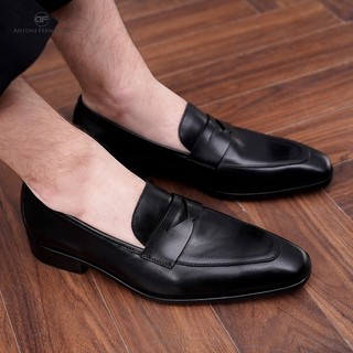 Giày Công Sở Loafer Nam Da Bò Ý Đế Da Handmade Antoni Fernando AF60955