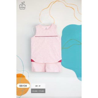 Bộ sát nách cotton Lapome cho bé gái 0-4T