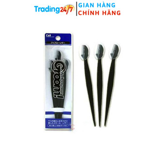 Set 3 dao cạo lông mày cán dài kai nội địa nhật bản