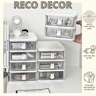  Hộp Nhựa Nhiều Ngăn Hình Thỏ Đựng Bút Đa Năng Decor Trang Trí Bàn Học 