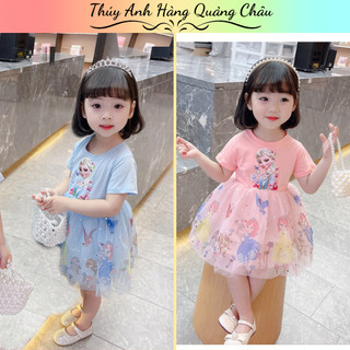 Váy elsa bé gái đuôi cá dễ thương, đầm công chúa elsa dành cho bé gái thời trang