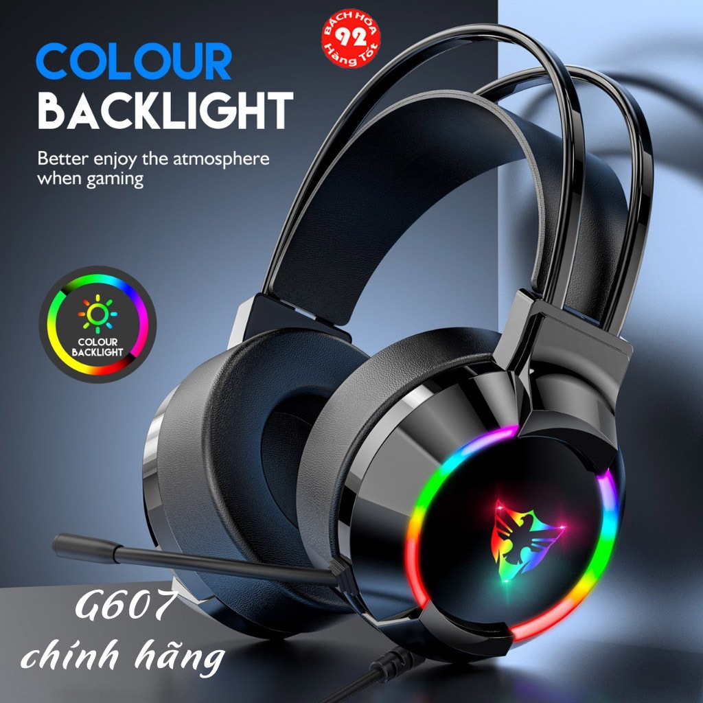 Tai Nghe Chơi Game Chụp Tai Có Dây G607 Có Mic Có Đèn RGB/ LED, Cho Máy Tính/ PC/ Laptop - Gaming Headphones