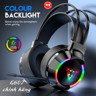 Tai nghe chơi game chụp tai có dây g607 có mic có đèn rgb/ led, cho máy tính/ pc/ laptop - gaming headphones