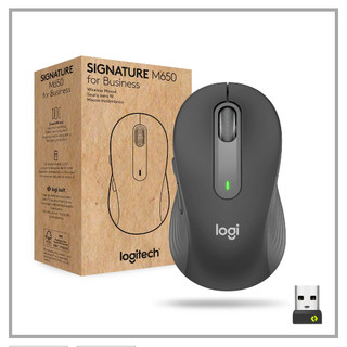 Chuột Không dây Bluetooth + Wireless Logi Signature M650_ĐEN