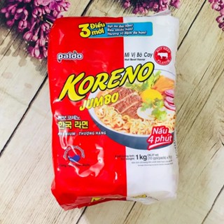 [Hàng Chính Hãng] MÌ HÀN QUỐC KORENO JUMBO túi 1kg 10 gói, dùng nấu mỳ cay 7 cấp độ