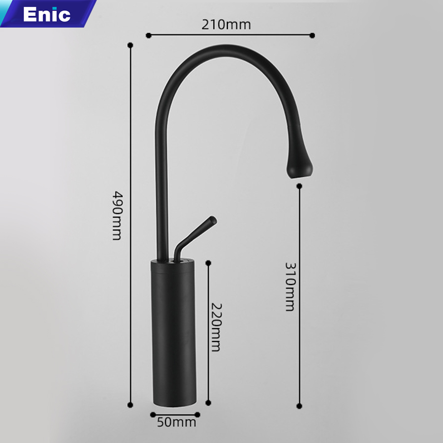 Vòi nước lavabo Enic - chất liệu inox không gỉ, chịu nhiệt cao.