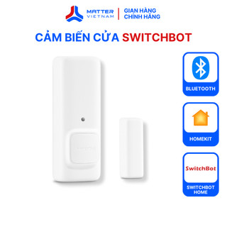 Cảm biến cửa SwitchBot Contact Sensor, phản hồi trạng thái đóng mở cửa, tạo ngữ cảnh về nhà, tương thích Apple HomeKit