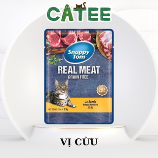 Pate Snappy Tom Real Meat Cho Mèo Mọi Lứa Tuổi 85g