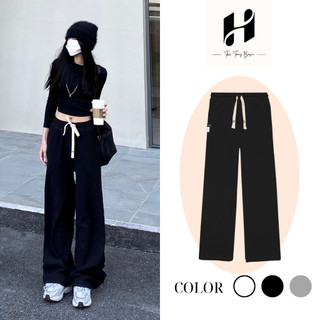 Quần Ống Rộng Chất Nỉ Da Cá Dày Dặn Phong Cách Hàn Quốc, Quần Ống Suông Unisex Cạp Chun Thời Trang Basic H-Store