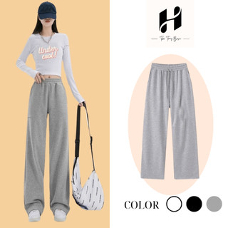 Quần Ống Rộng Chất Tổ Ong Dày Dặn Phong Cách Hàn Quốc, Quần Ống Suông Unisex Cạp Chun Thời Trang Basic H-Store