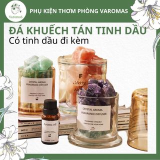 Đá Khuếch Tán Tinh Dầu Varomas Thơm Phòng Tặng Kèm Lọ Tinh Dầu Thanh Tẩy Năng Lượng Decor Trang Trí Phòng KT69