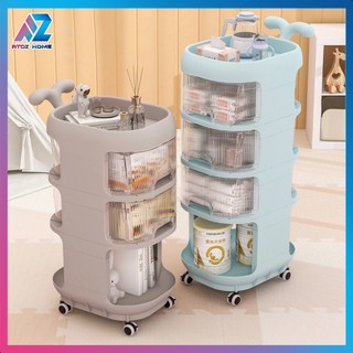 Kệ Đựng Đồ Sơ Sinh YEYA 4 Tầng Tay Cầm Cá Heo Tiện Lợi Cho Mẹ Và Bé, Kệ Để Đồ Sơ Sinh Có Bánh Xe Đẩy Thiết Kế Hiện Đại